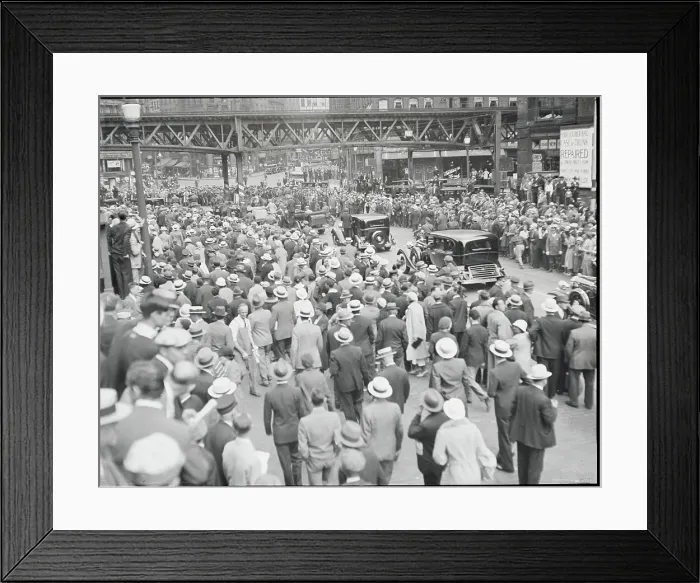 Framed Print : Crowd Observing Parade Framed Print : Crowd Observing Parade