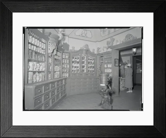 Framed Print : Medieval Pharmacy Installed at World's Fair Framed Print : Medieval Pharmacy Installed at World's Fair