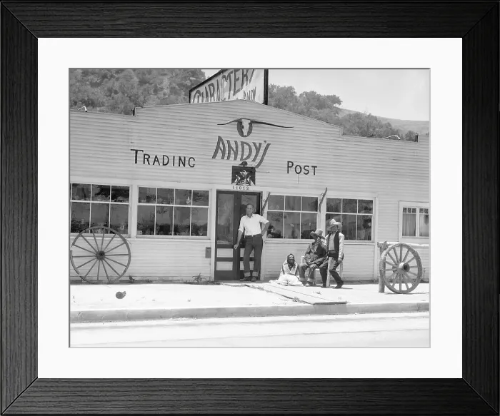 Framed Print : Herbert Andy Anderson at His Trading Post Framed Print : Herbert Andy Anderson at His Trading Post