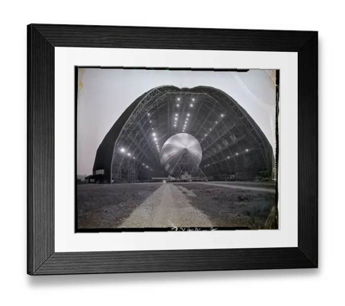 Framed Print : Dirigible Macon Lands in Field Framed Print : Dirigible Macon Lands in Field