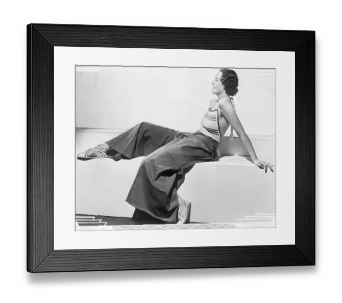 Framed Print : Woman Modeling New Halter Fashions Framed Print : Woman Modeling New Halter Fashions