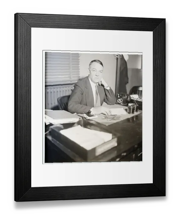 Framed Print : General Johnson In His Office Framed Print : General Johnson In His Office
