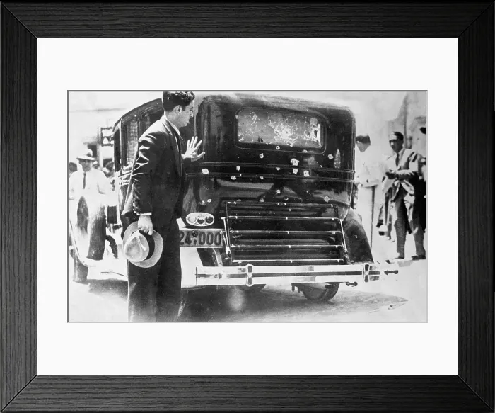 Framed Print : Greek Statesman's Car After Assassination Attempt Framed Print : Greek Statesman's Car After Assassination Attempt