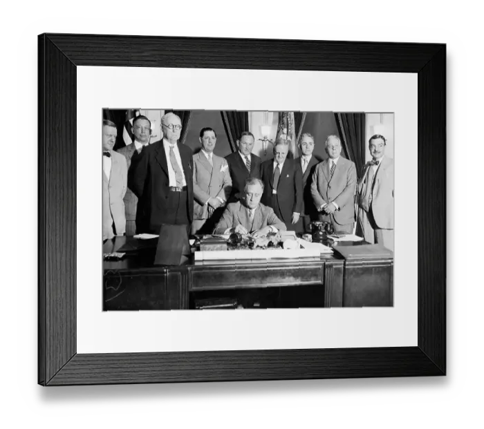 Framed Print : President Roosevelt Signing Home Owners Loan Act Framed Print : President Roosevelt Signing Home Owners Loan Act
