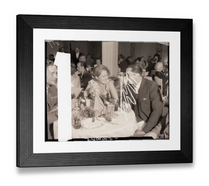 Framed Print : Billie Dove Eating with Her New Husband Framed Print : Billie Dove Eating with Her New Husband