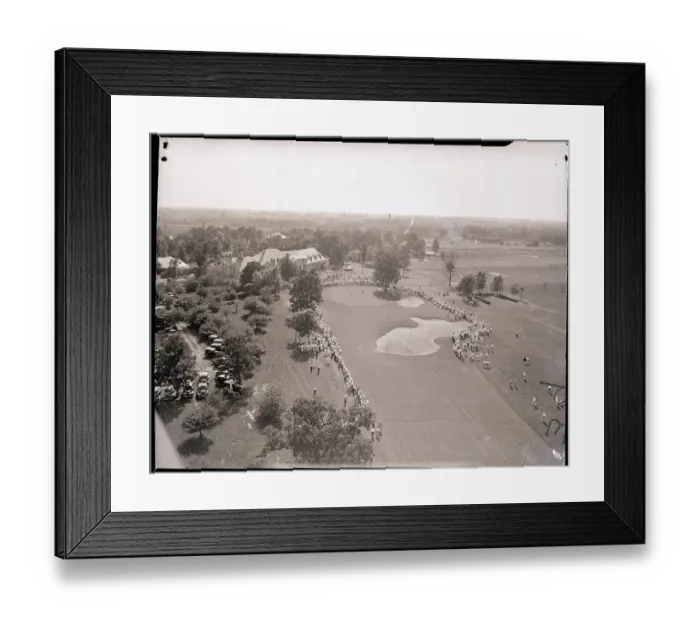 Framed Print : Aerial View of Eighteenth Green Framed Print : Aerial View of Eighteenth Green