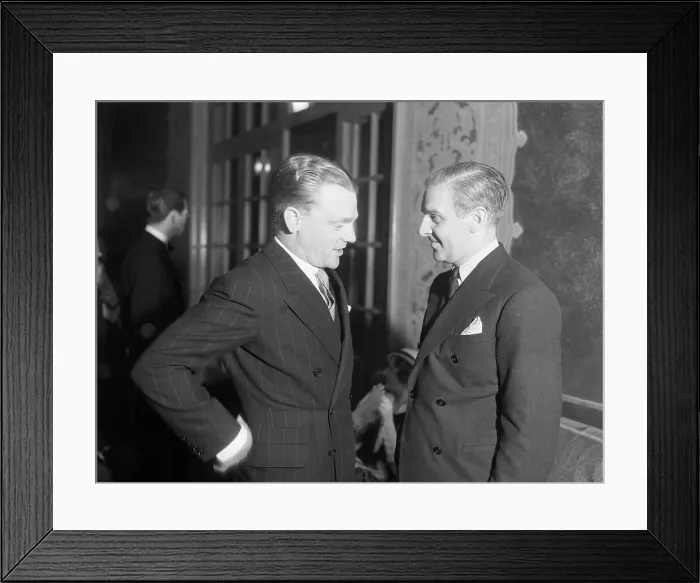Framed Print : Walter Winchell and James Cagney Framed Print : Walter Winchell and James Cagney