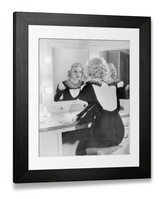 Framed Print : Actress Ginger Rogers Applying Makeup Framed Print : Actress Ginger Rogers Applying Makeup