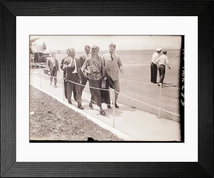 Framed Print : Eleanor Roosevelt Leaving Newark Airport Framed Print : Eleanor Roosevelt Leaving Newark Airport
