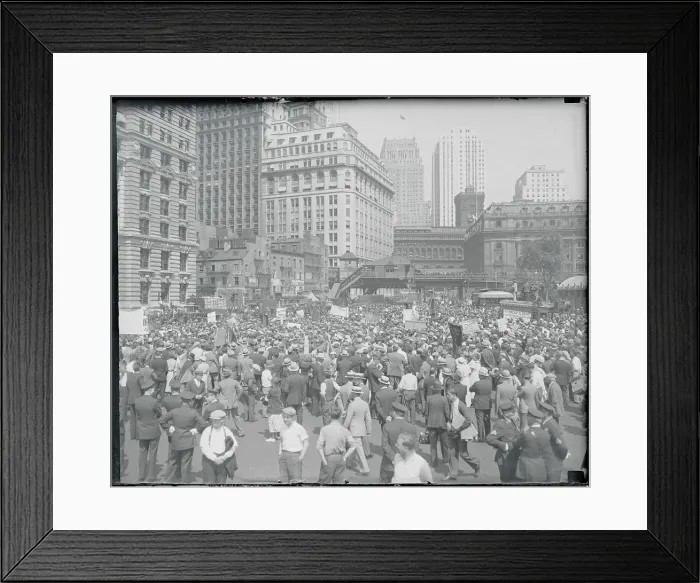 Framed Print : Unemployed Protesting Framed Print : Unemployed Protesting