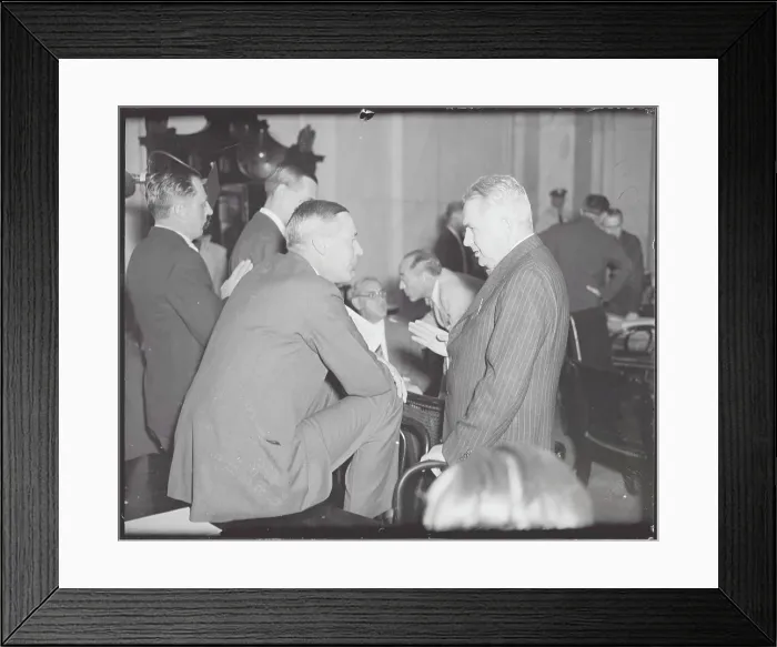 Framed Print : George Whitney and O.P. Van Sweringen