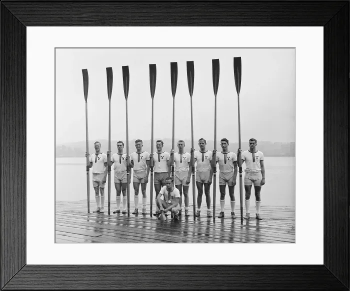 Framed Print : Yale Varsity Crew Team Posing Together Framed Print : Yale Varsity Crew Team Posing Together