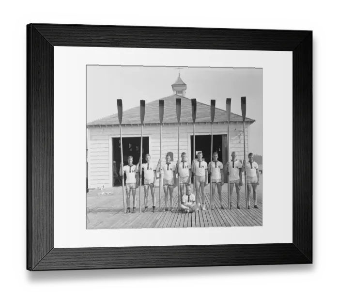 Framed Print : Harvard Varsity Crew Team Posing Together Framed Print : Harvard Varsity Crew Team Posing Together