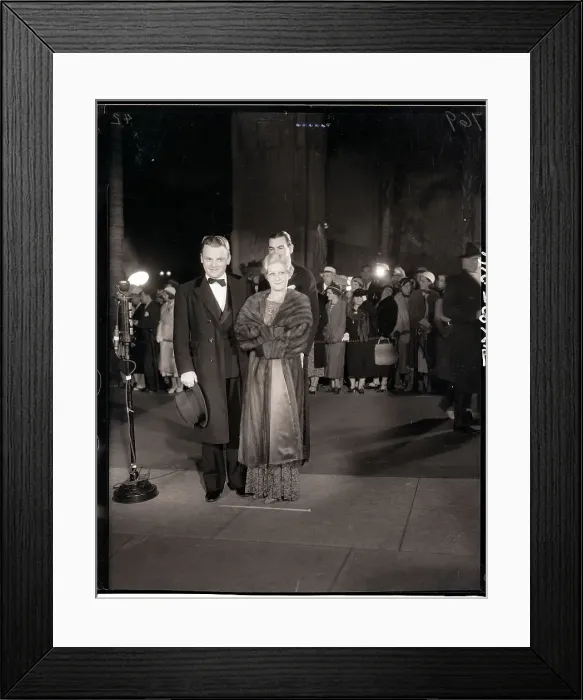 Framed Print : James Cagney Posing with Wife Frances Framed Print : James Cagney Posing with Wife Frances