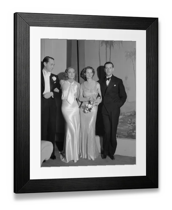 Framed Print : Gilbert Adrian Posing with Colleagues Framed Print : Gilbert Adrian Posing with Colleagues