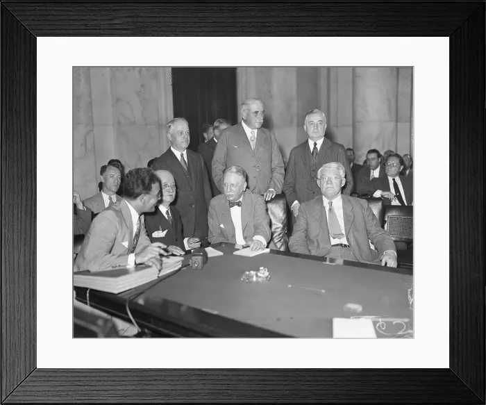 Framed Print : Senators at John Pierpont Morgan Hearing Framed Print : Senators at John Pierpont Morgan Hearing