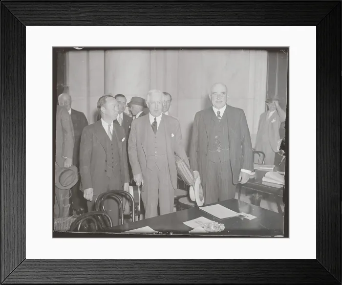 Framed Print : J.P. Morgan Team Smiling at Hearing Framed Print : J.P. Morgan Team Smiling at Hearing