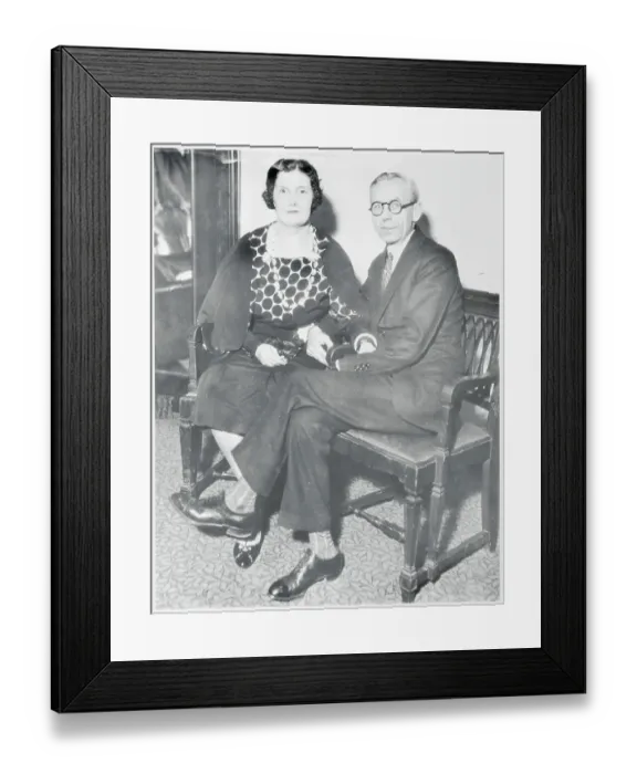 Framed Print : Russell T. Sherwood and Bride Framed Print : Russell T. Sherwood and Bride