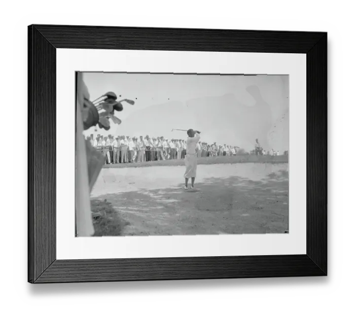 Framed Print : Golfer Swinging Club