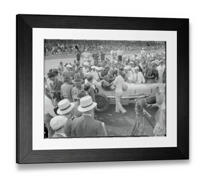 Framed Print : Fans Approaching Race Victors Framed Print : Fans Approaching Race Victors