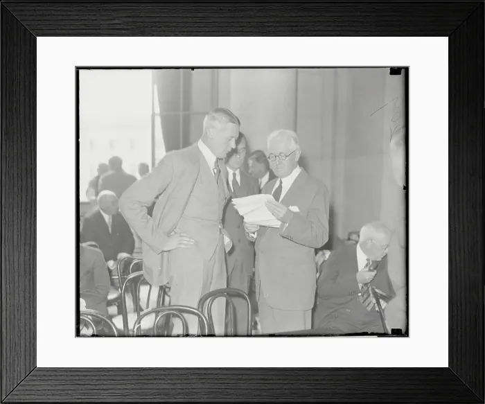 Framed Print : George Whitney and J.P. Morgan Conversing Framed Print : George Whitney and J.P. Morgan Conversing