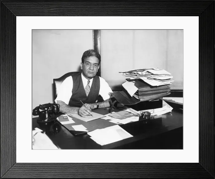 Framed Print : Ferdinand Pecora Seated in His Office Framed Print : Ferdinand Pecora Seated in His Office