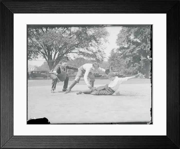Framed Print : Politicians Playing Baseball Framed Print : Politicians Playing Baseball