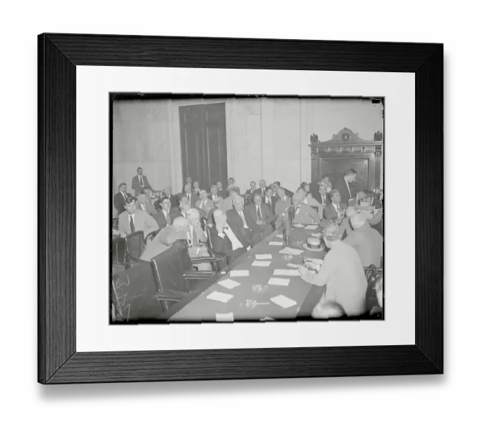Framed Print : J.P. Morgan Attending Hearing Framed Print : J.P. Morgan Attending Hearing