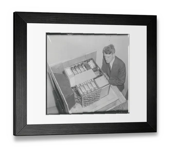 Framed Print : Charles Johnson Operating Counter Framed Print : Charles Johnson Operating Counter