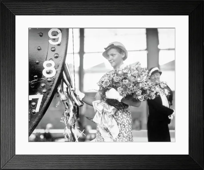 Framed Print : Woman at Lighthouse Christening Framed Print : Woman at Lighthouse Christening