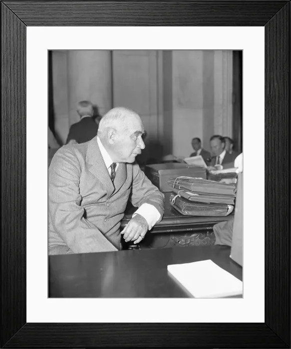 Framed Print : J. Pierpont Morgan Listening in Court Framed Print : J. Pierpont Morgan Listening in Court