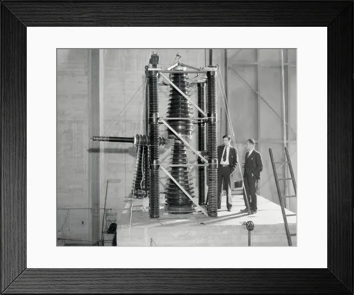 Framed Print : Scientists with Neutron Machine Framed Print : Scientists with Neutron Machine