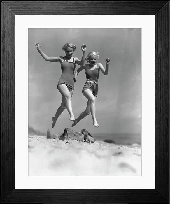 Framed Print : New Fox Film Players at the Beach Framed Print : New Fox Film Players at the Beach