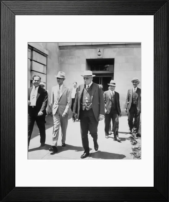 Framed Print : John Pierpont Morgan Leaving Senate Building