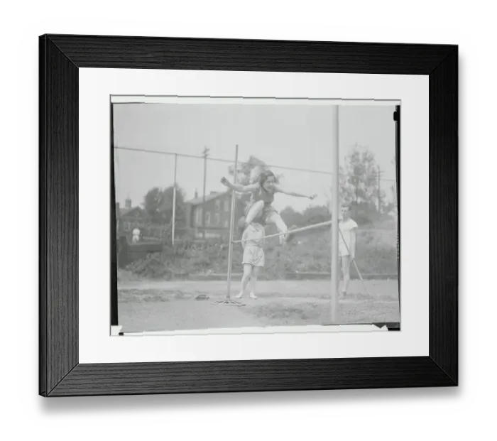 Framed Print : Drexel Institute Student in High Jump Feat Framed Print : Drexel Institute Student in High Jump Feat