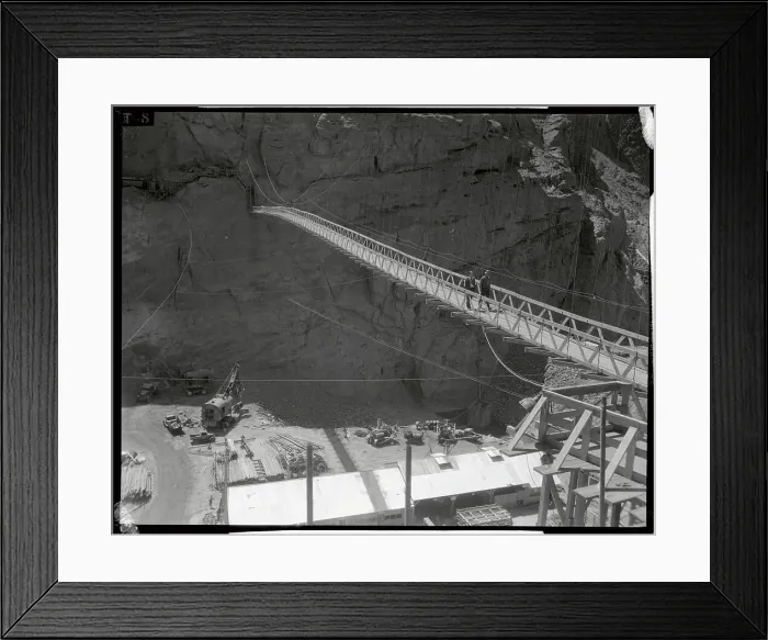 Framed Print : Building Boulder Dam