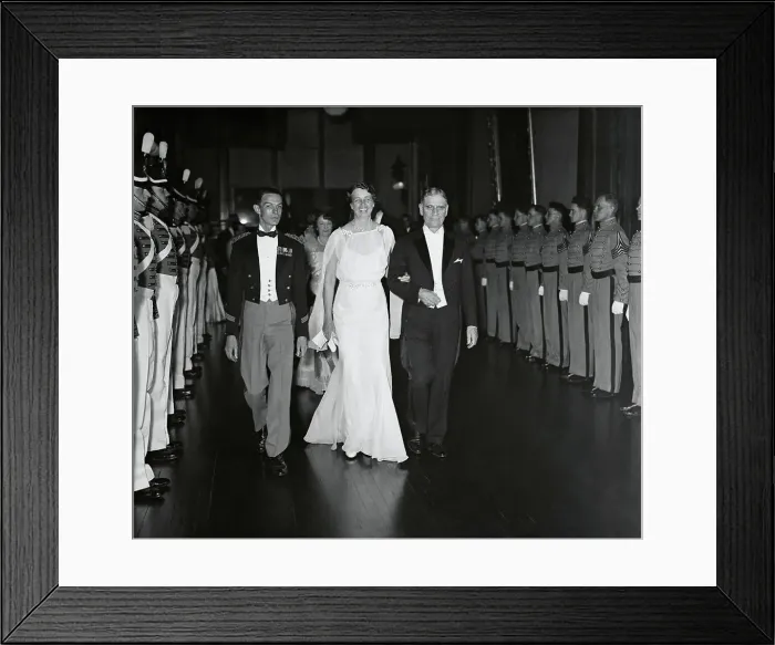 Framed Print : Eleanor Roosevelt Attending Ball