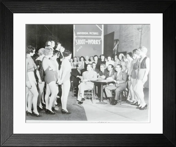 Framed Print : Men Selecting Show Girls Framed Print : Men Selecting Show Girls