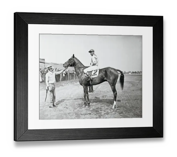 Framed Print : Mr. Khayyam Posing with Jockey Framed Print : Mr. Khayyam Posing with Jockey