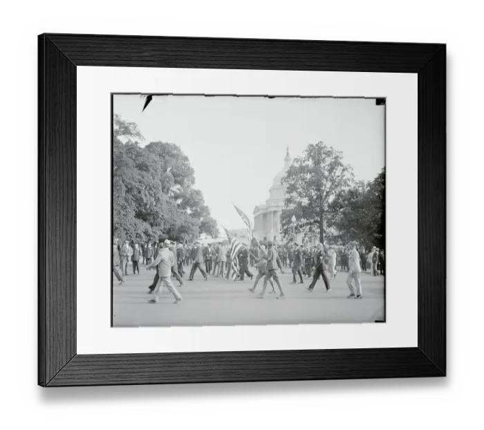 Framed Print : Protesters Marching Near Capitol Framed Print : Protesters Marching Near Capitol