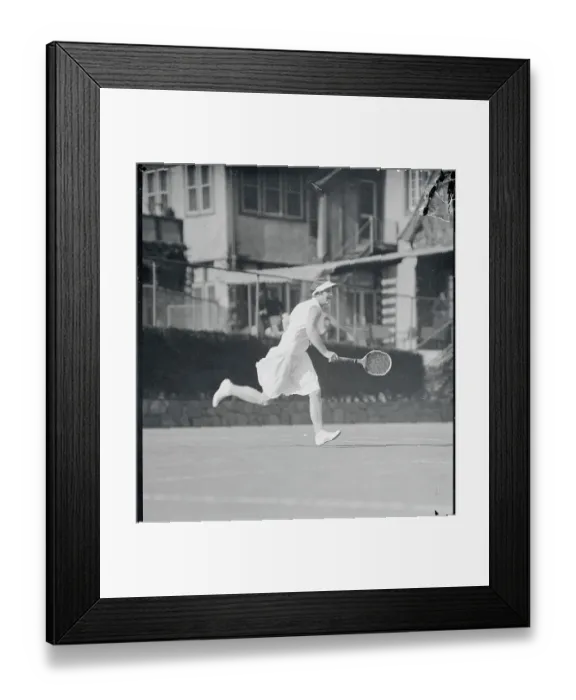 Framed Print : Helen Wills Playing Tennis Framed Print : Helen Wills Playing Tennis