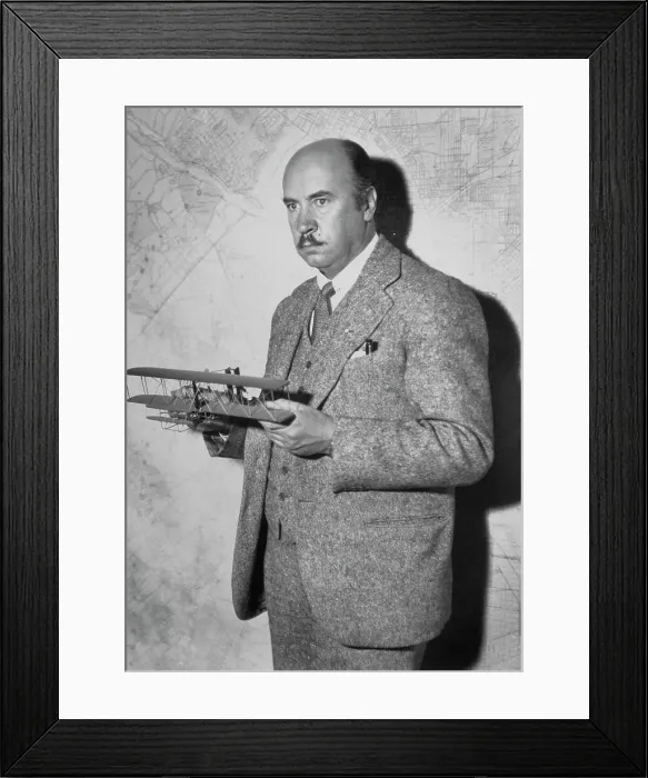 Framed Print : Igor I. Sikorsky with Model Airplane Framed Print : Igor I. Sikorsky with Model Airplane