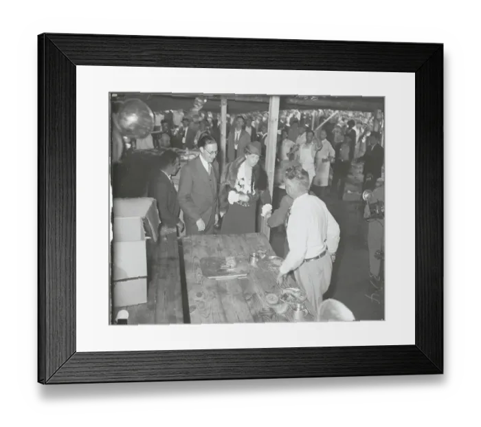Framed Print : Eleanor Roosevelt Visiting a Veteran's Bonus Camp Framed Print : Eleanor Roosevelt Visiting a Veteran's Bonus Camp