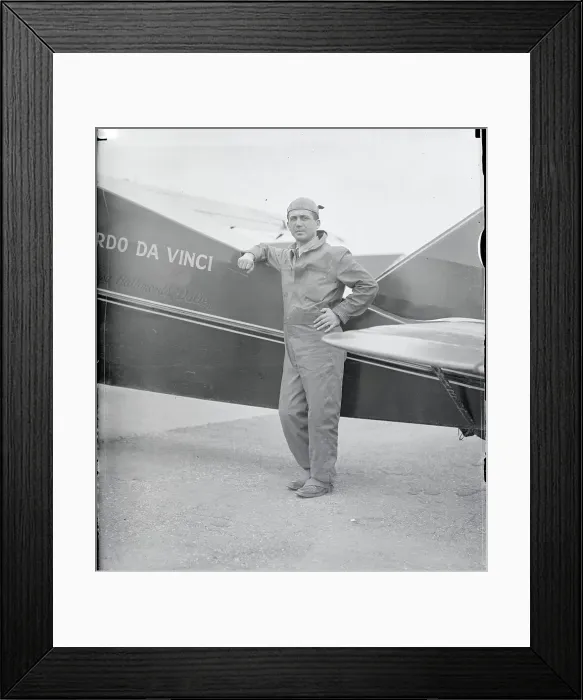 Framed Print : Assen Jordanoff Posing with Aircraft Framed Print : Assen Jordanoff Posing with Aircraft