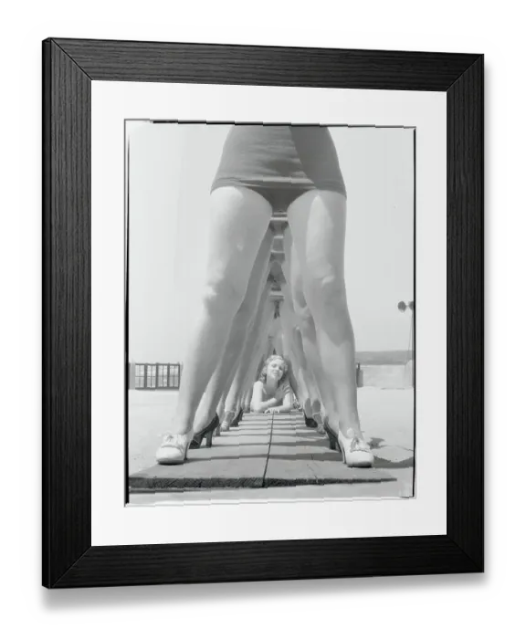 Framed Print : Beauties of Pageant Posing in a Symmetrical Formation