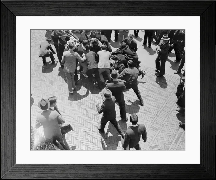 Framed Print : Columbia University Scuffle After Diego Rivera Visit Framed Print : Columbia University Scuffle After Diego Rivera Visit