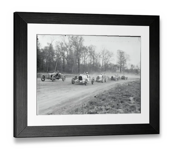 Framed Print : Race Cars Racing on Track Framed Print : Race Cars Racing on Track