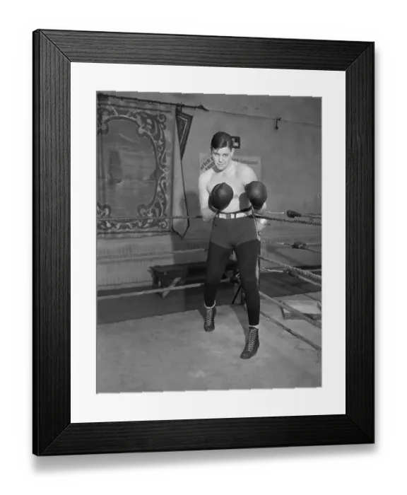 Framed Print : Buddy Baer Posing in a Boxing Stance Framed Print : Buddy Baer Posing in a Boxing Stance