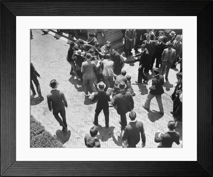 Framed Print : Overhead View of Students in Fight