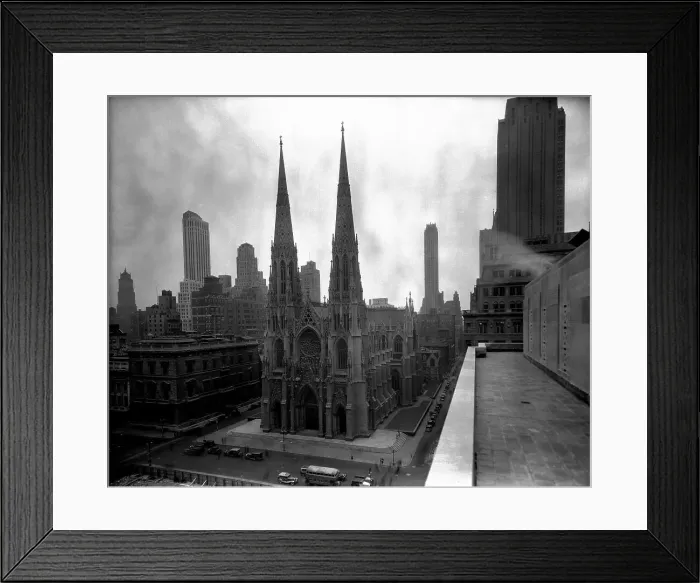 Framed Print : St. Patrick's Cathedral, Rooftop View